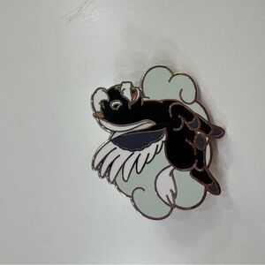 Black and White Bird Enamel Pin - Small Pets Accessory